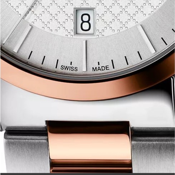 GUCCI G Timless Silver and Rose Gold Men’s Watch - Picture 4 of 6